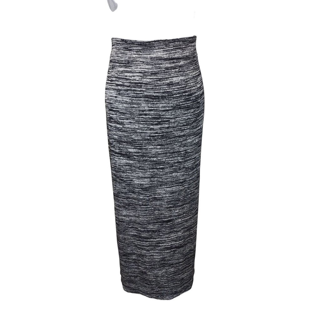 Apt 9 Maxi Skirt Gray Stretch Knit Tube Wide Band Elastic Side Slit Womens Sz 0X